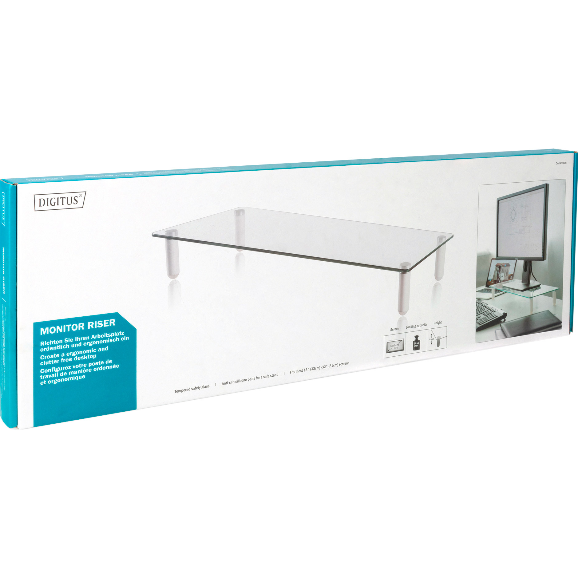 Подставка для монитора DIGITUS DA-90358 13"-32" White
