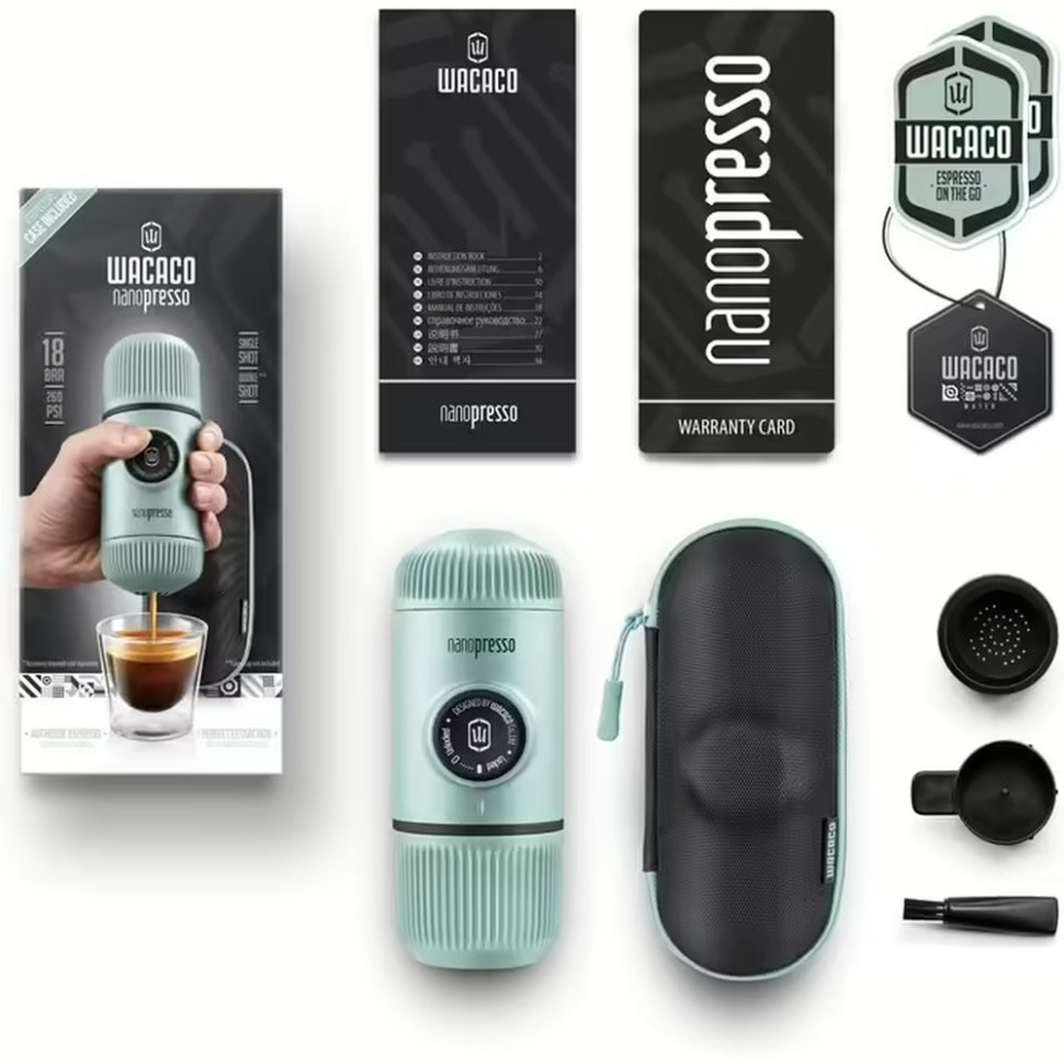Портативна кавоварка WACACO Nanopresso w/case Blue