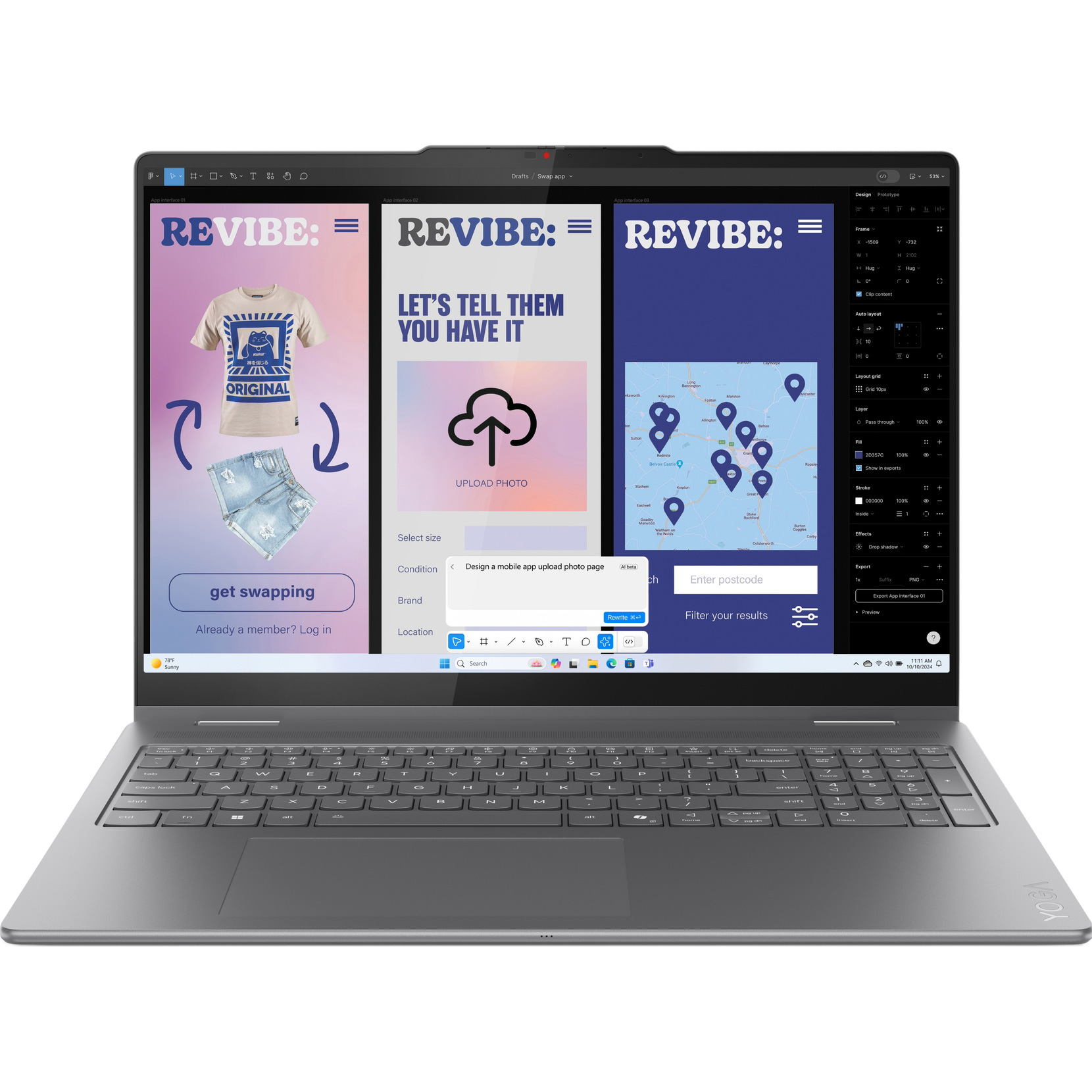 Ноутбук LENOVO Yoga 7 2-in-1 16ILL10 Luna Gray (83JT002JRA)