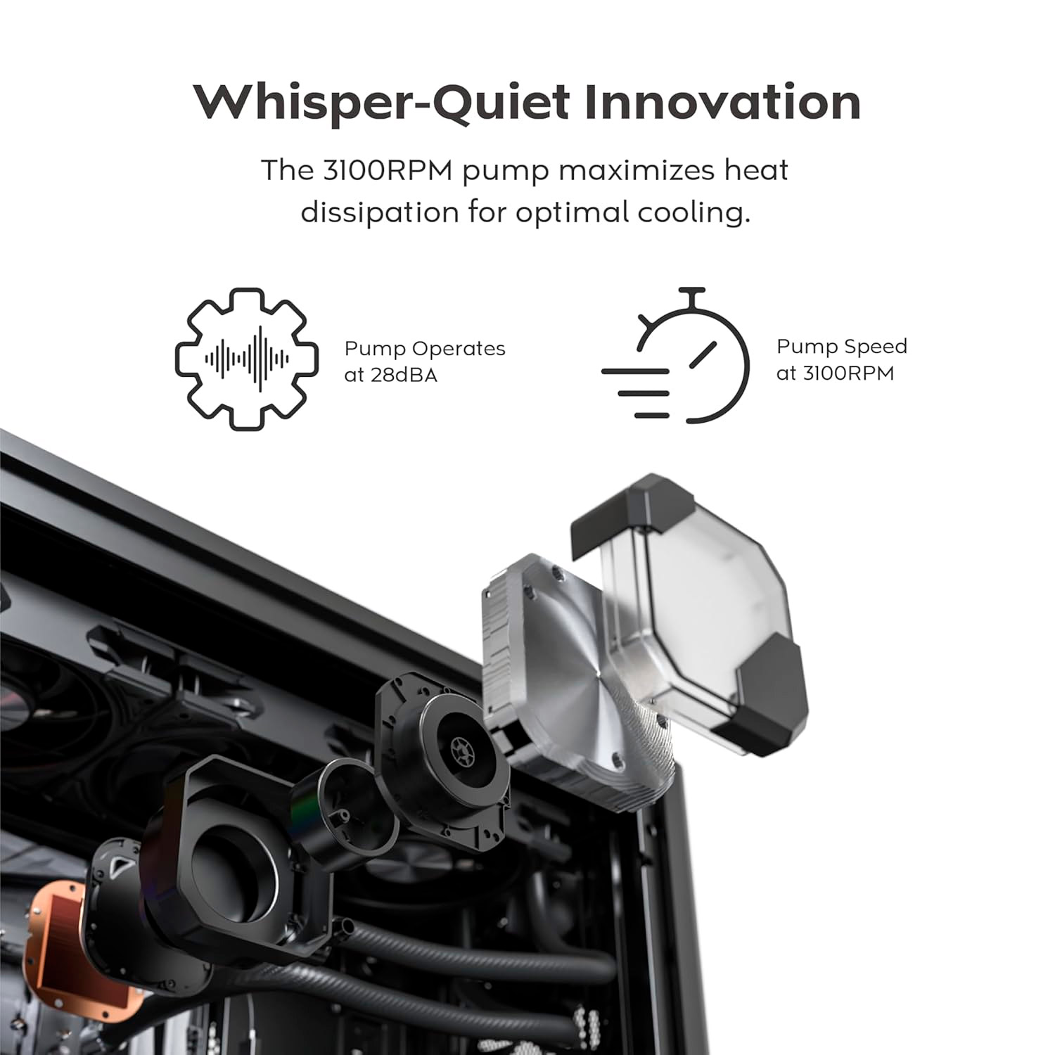 Система водяного охлаждения MONTECH HyperFlow Silent 240 White
