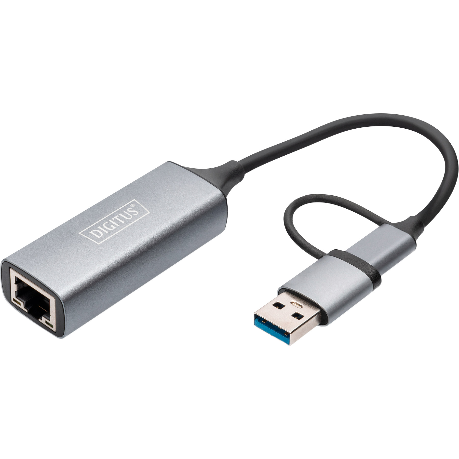 Мережевий адаптер DIGITUS USB 3.0/USB-C 3.1 to 2.5G Ethernet Adapter (DN-3028)