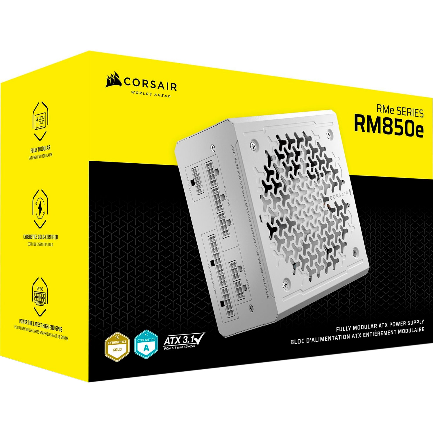 Блок питания 850W CORSAIR RM850e ATX 3.1 White (CP-9020293-EU)