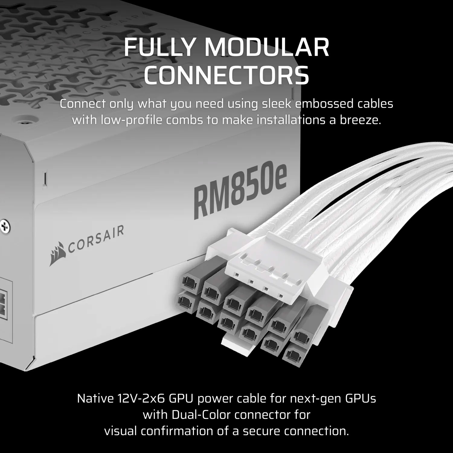 Блок питания 850W CORSAIR RM850e ATX 3.1 White (CP-9020293-EU)
