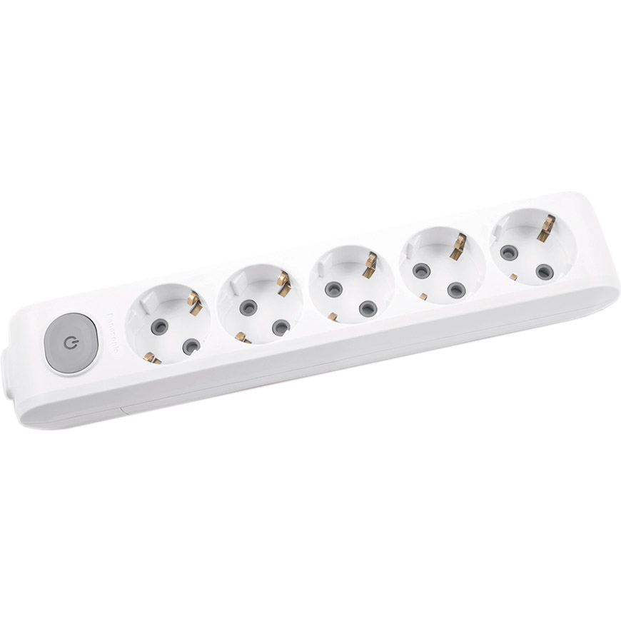 Розетковий блок із заземленням PANASONIC X-Tendia Gray, 5 розеток (WLTA04502GR-UA)