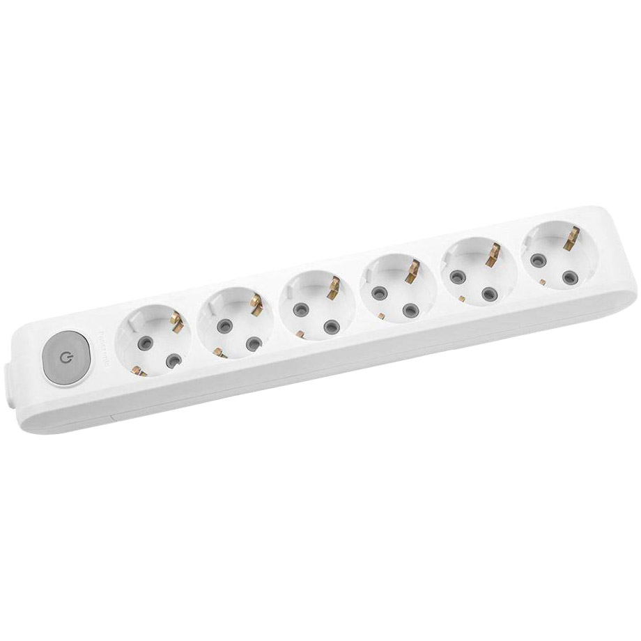 Розеточный блок с заземлением PANASONIC X-Tendia Gray, 6 розеток (WLTA04602GR-UA)