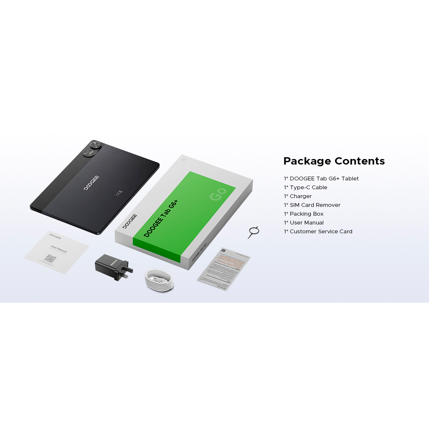 Планшет DOOGEE Tab G6+ 8/256GB Cold Black