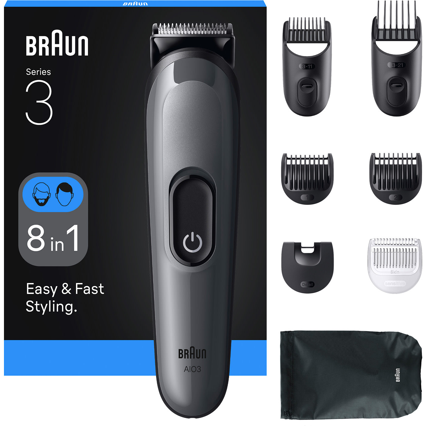 Триммер универсальный BRAUN All-in-One Series 3 AIO3540 8-in-1 (80789915)