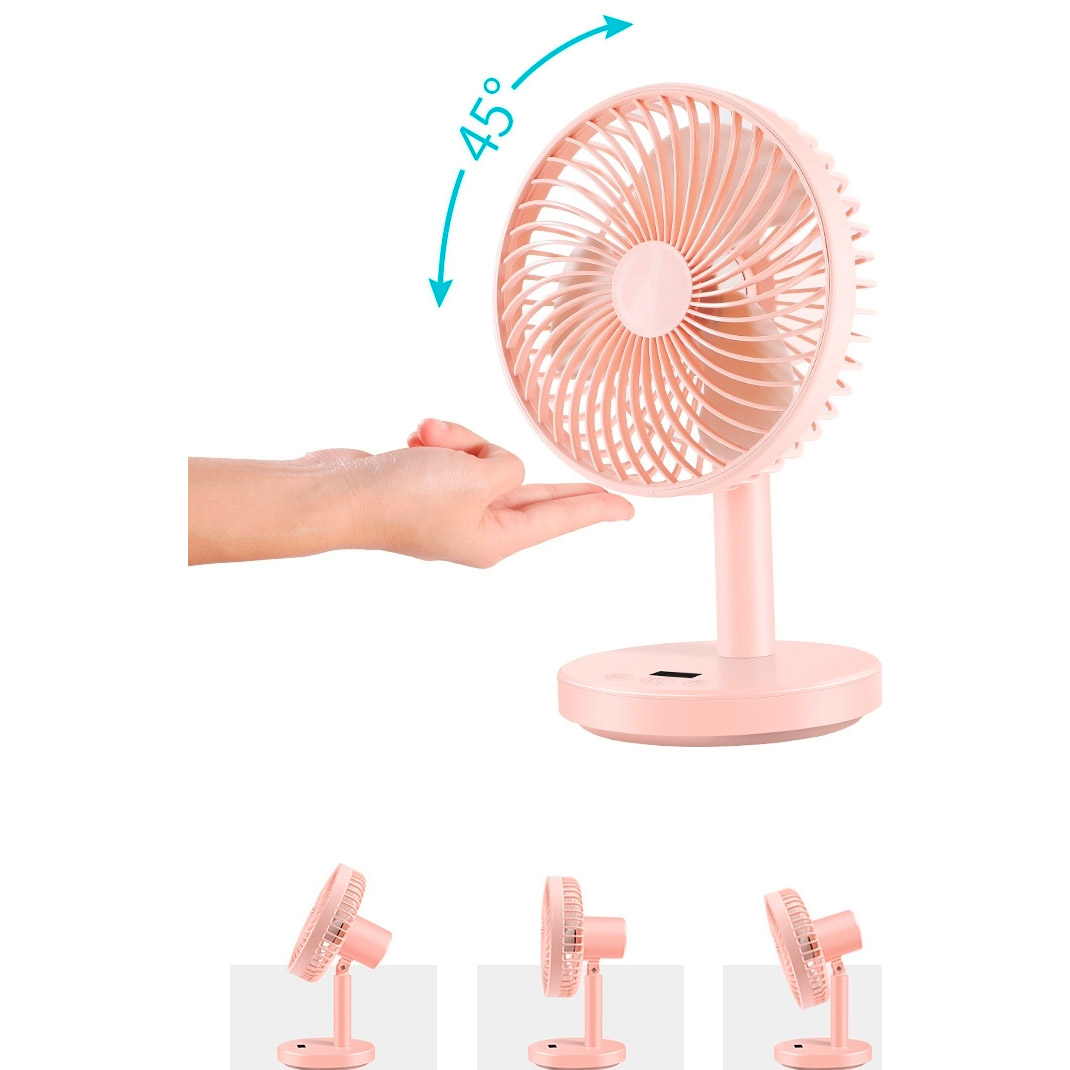 Настільний портативний вентилятор JILE Desktop Small Fan 01 Pink