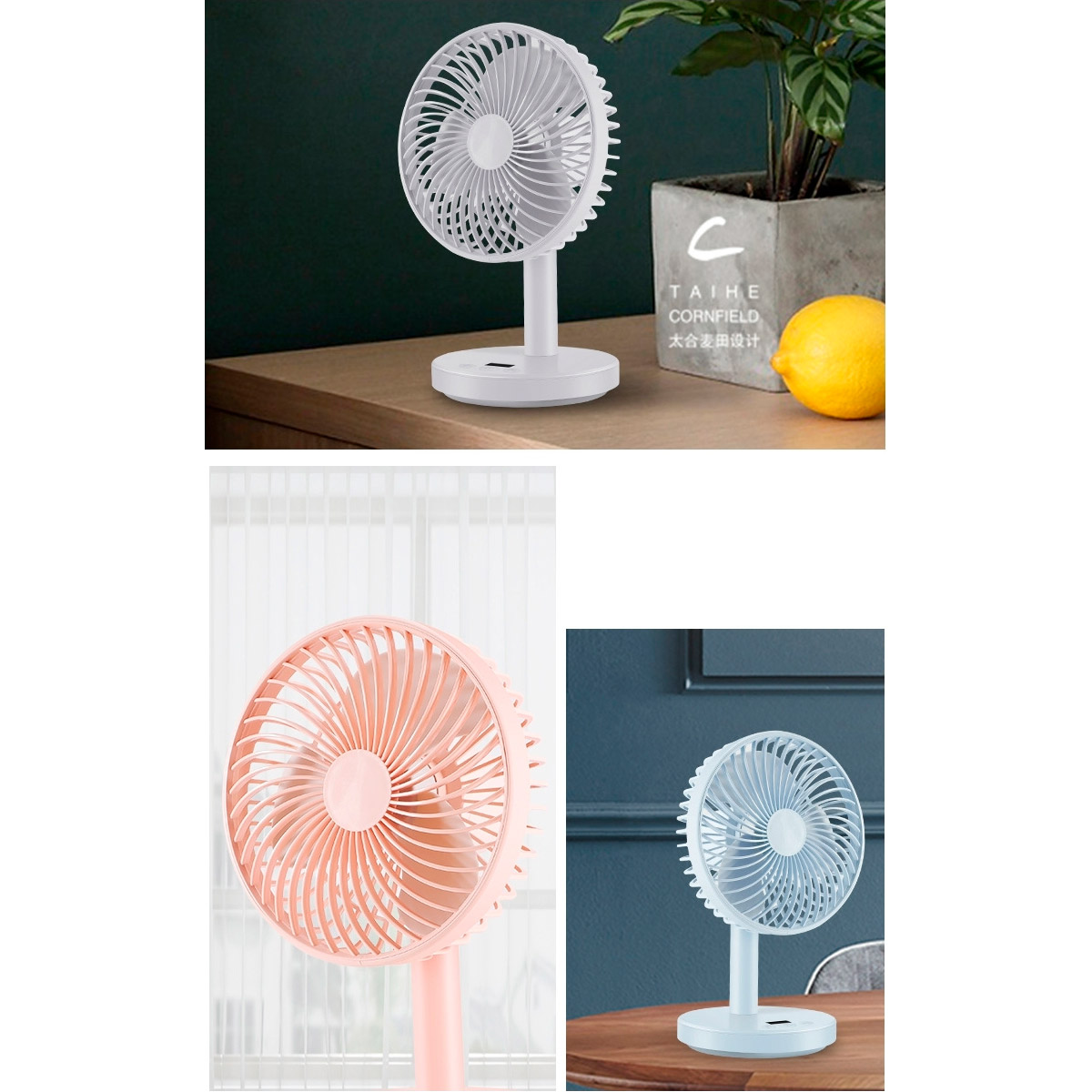 Настільний портативний вентилятор JILE Desktop Small Fan 01 Pink