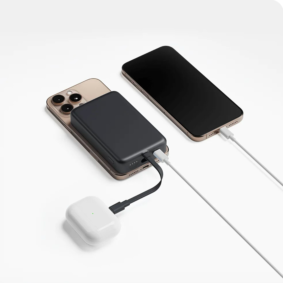 Повербанк з бездротовою зарядкою XIAOMI 33W Magnetic Power Bank 10000 w/Integrated Cable 10000mAh Black (BHR9823GL)