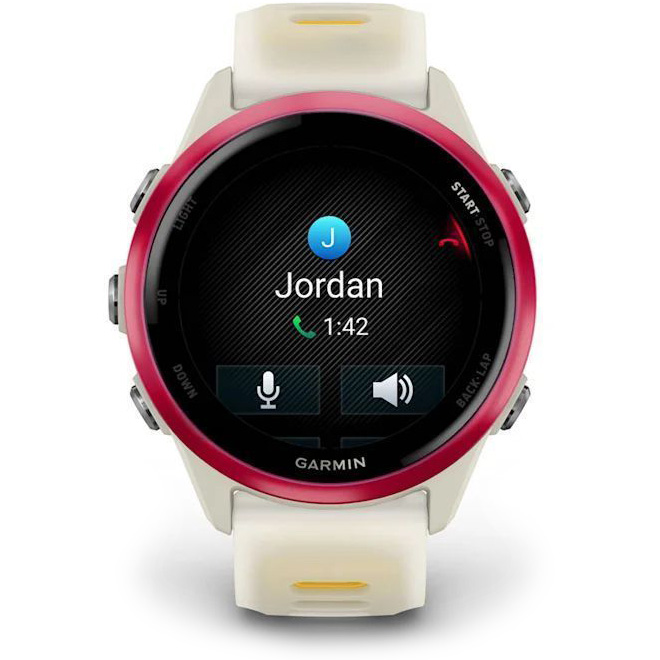Смарт-годинник GARMIN Forerunner 570 42mm Raspberry Aluminium with Translucent Bone/Mango Band (010-02970-02)