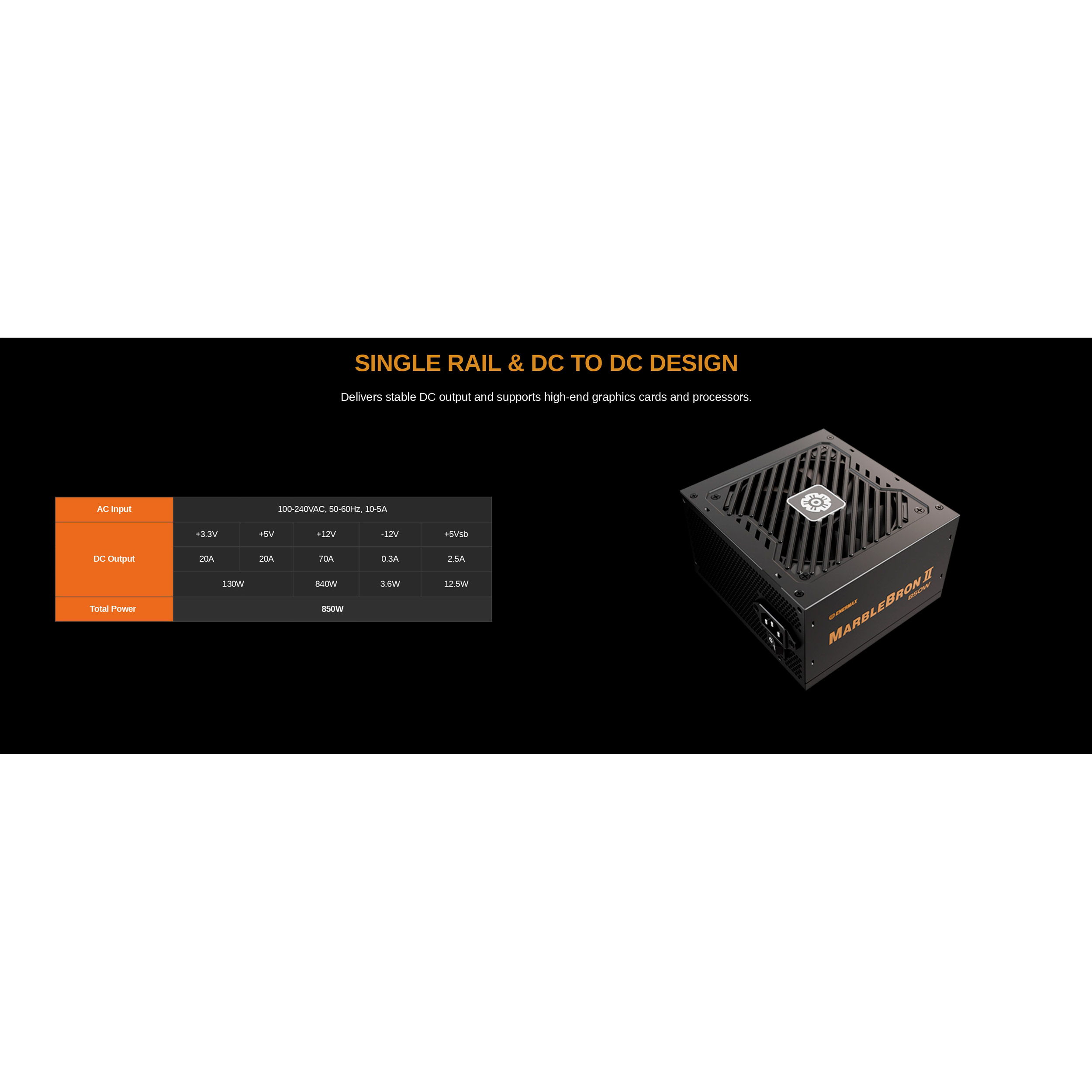 Блок живлення 850W ENERMAX MarbleBorn II (EMB850EWT-MAC)