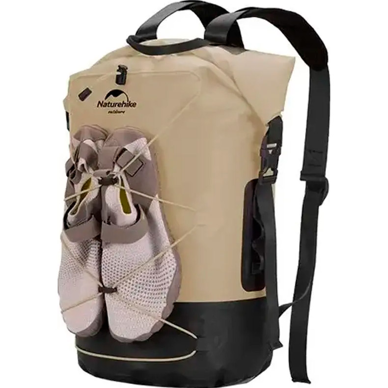 Герморюкзак NATUREHIKE NH21FSB04 Dry and Wet Separation Waterproof Backpack 40L Beige (6927595788264)