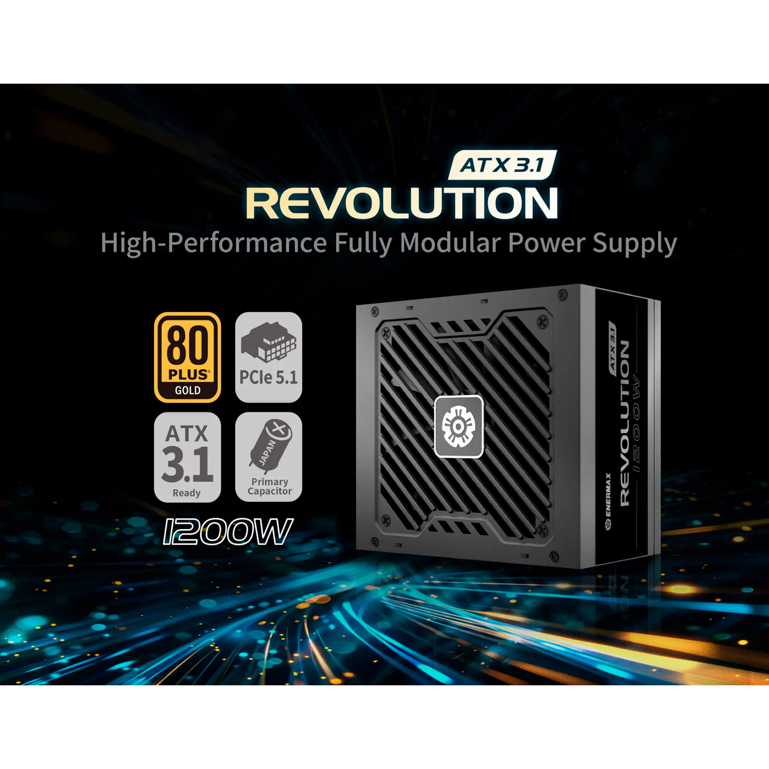Блок живлення 1200W ENERMAX Revolution ATX 3.1 (ERS1200EWT-V2)