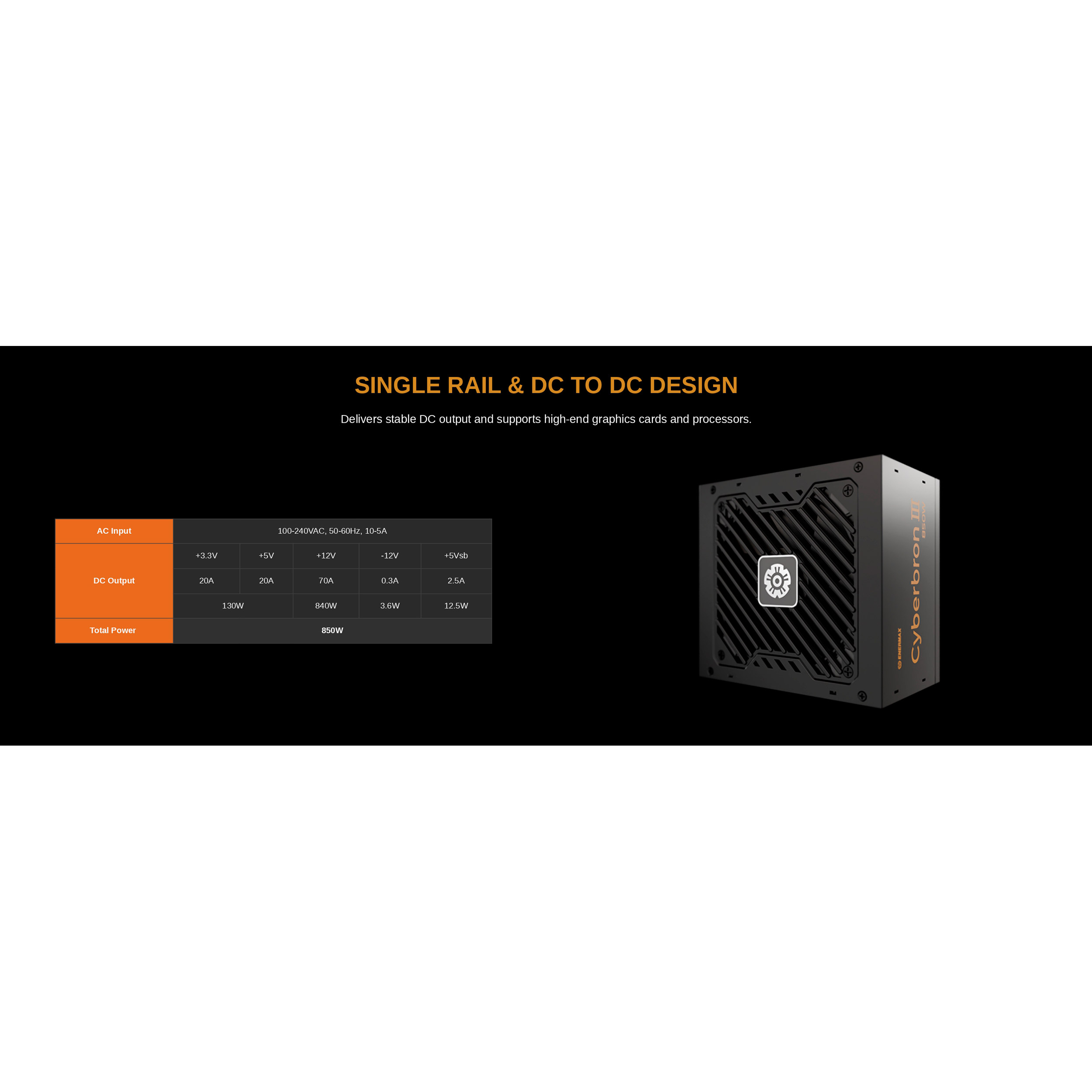 Блок живлення 850W ENERMAX CyberBron III (EMB850EWT-NAC)