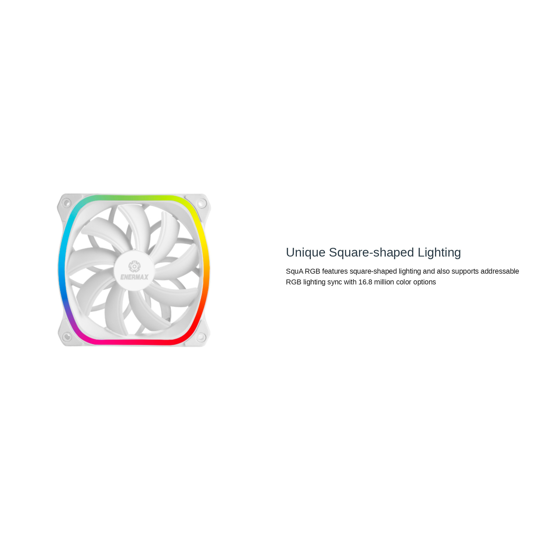 Вентилятор ENERMAX SquA RGB White (UCSQARGB12P-W-SG)