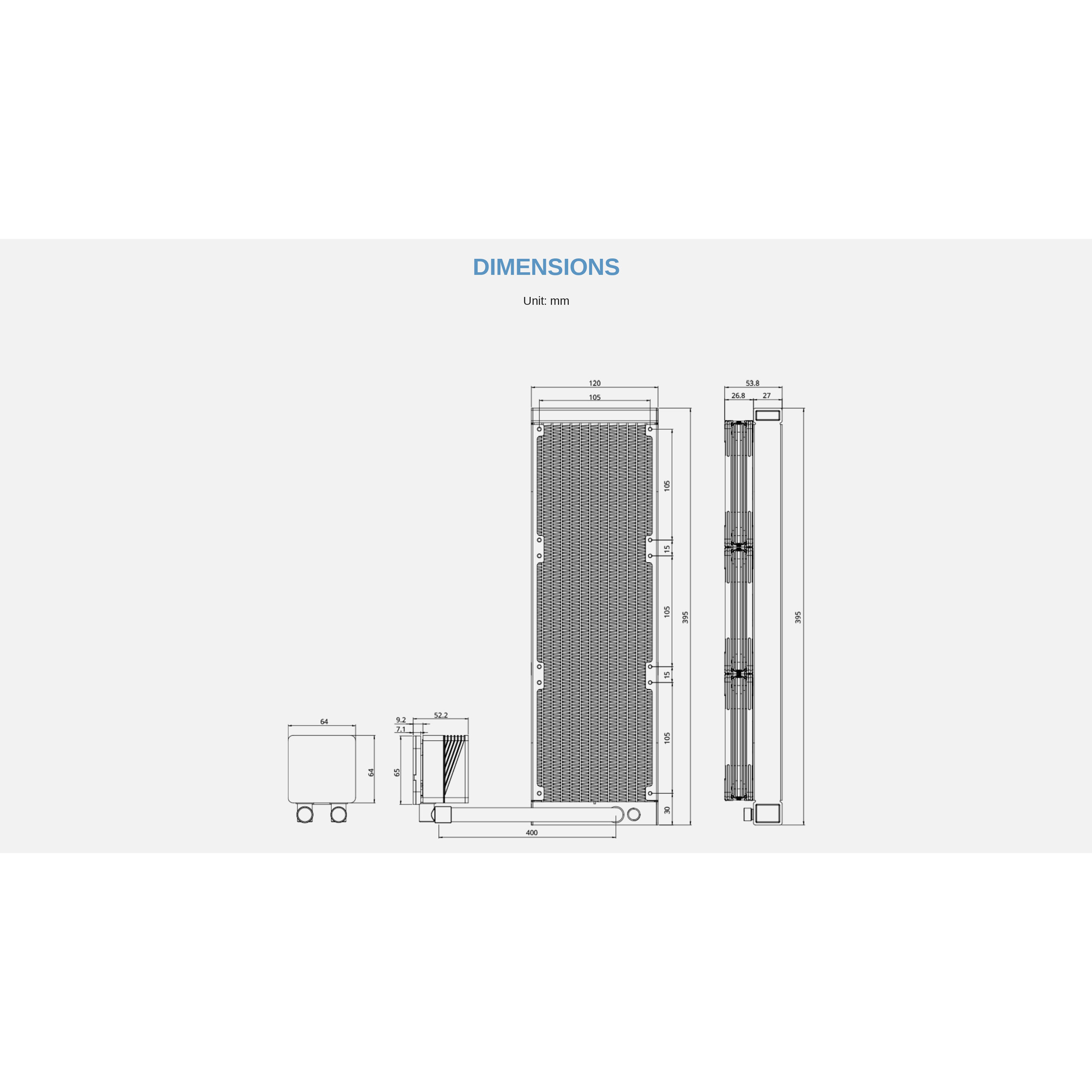 Система водяного охолодження ENERMAX Aquafusion II 360 ARGB (ELC-AQFS360-SQA)