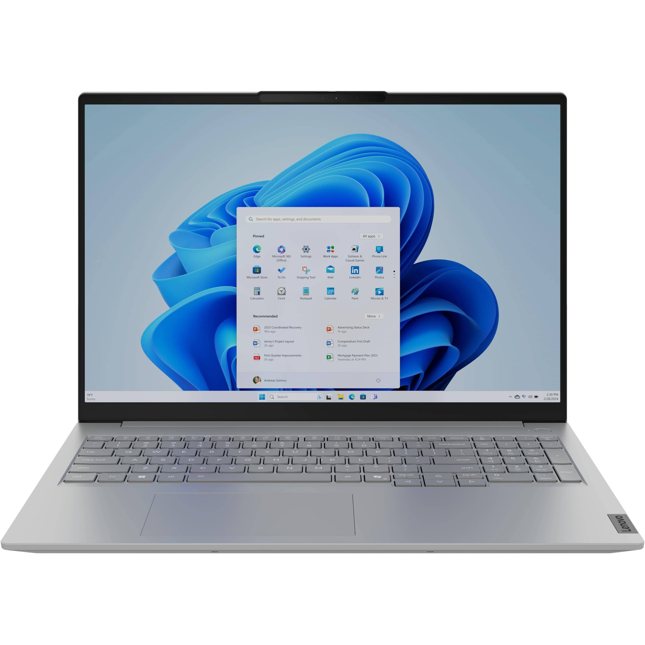 Ноутбук LENOVO ThinkBook 16 G8 IRL Arctic Gray (21SH00K5RA)
