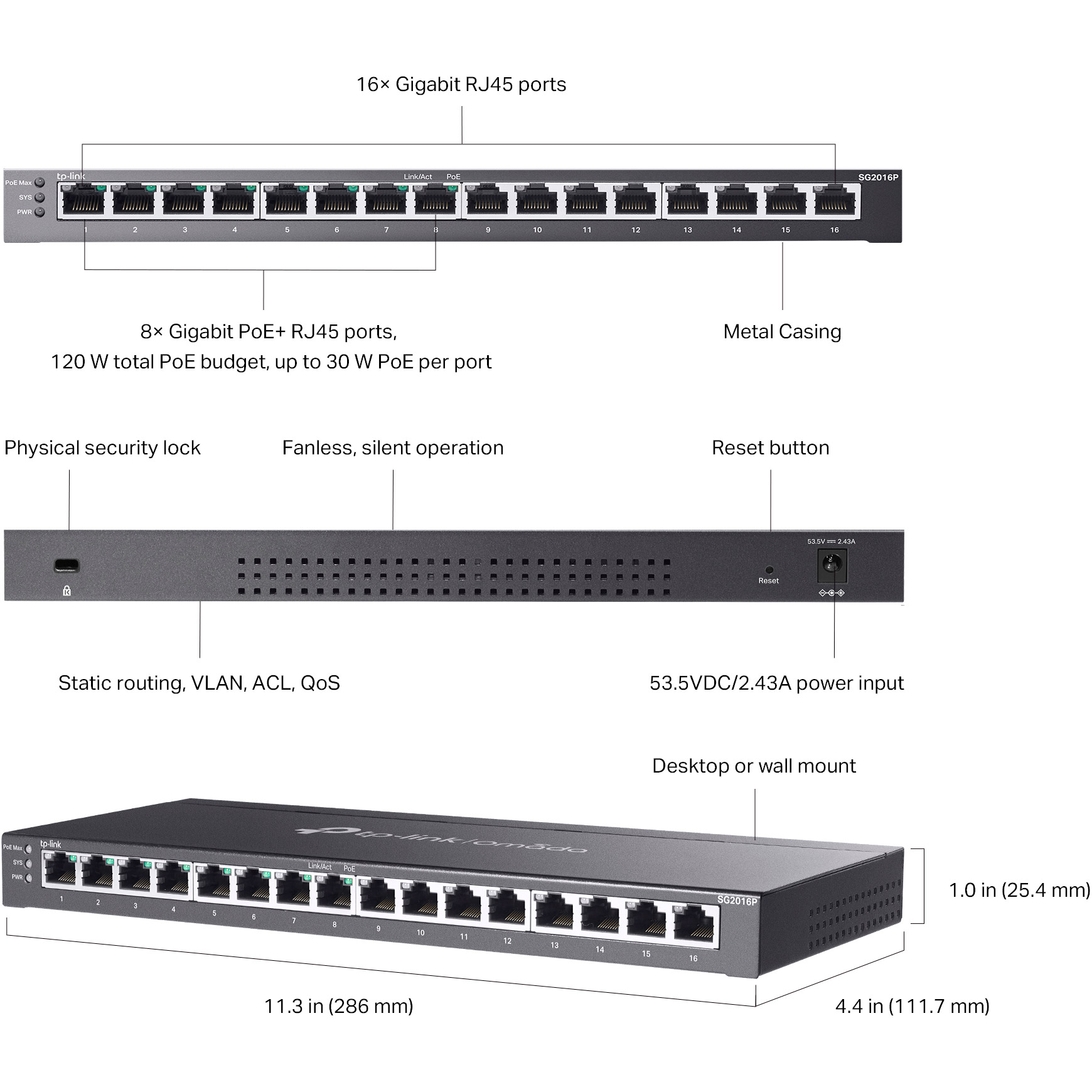 Коммутатор TP-LINK Omada SG2016P