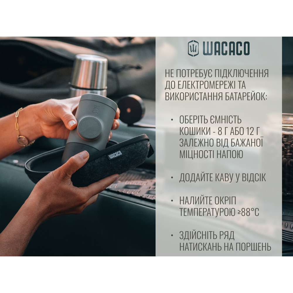 Портативна кавоварка WACACO Minipresso GR2