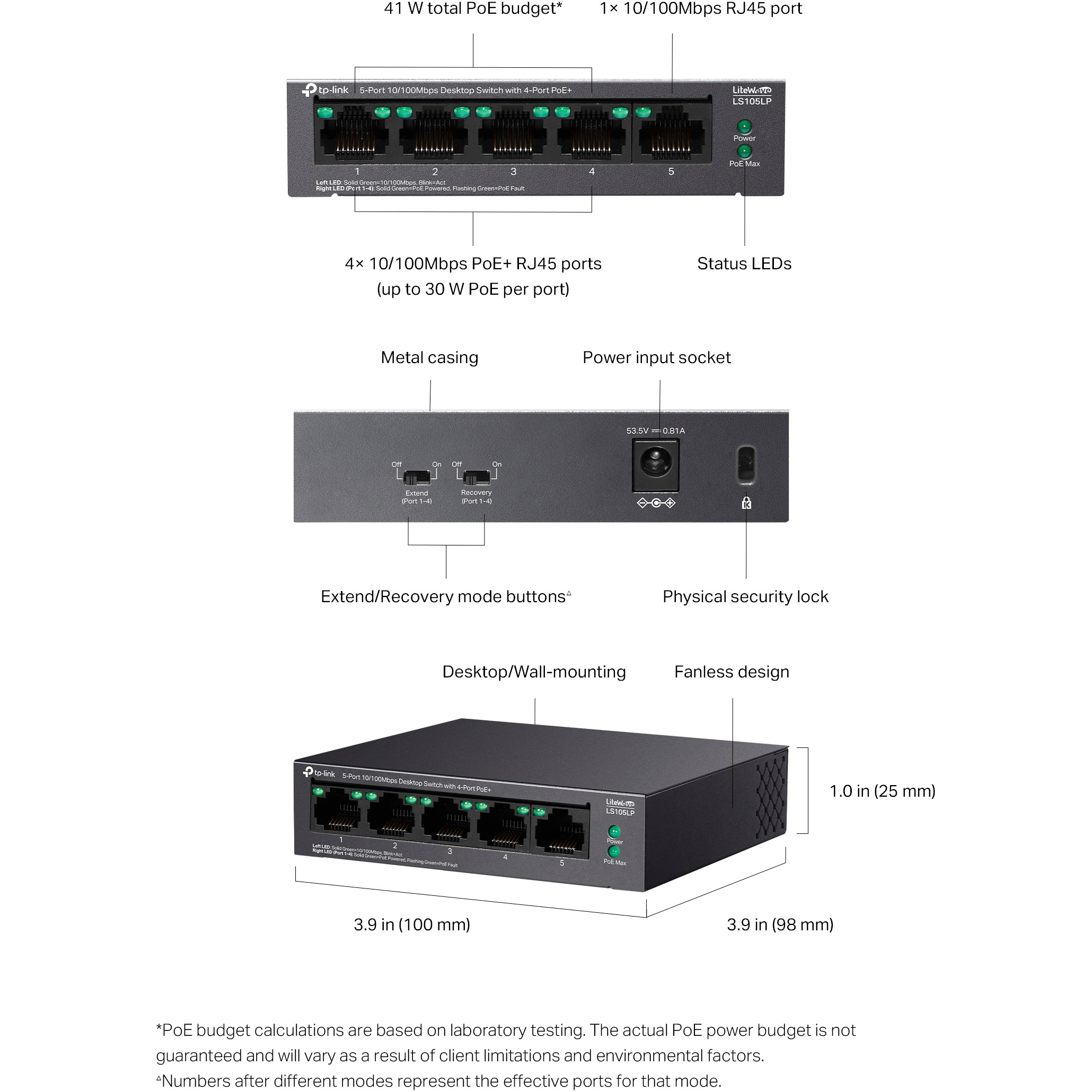 Комутатор TP-LINK LiteWave LS105LP