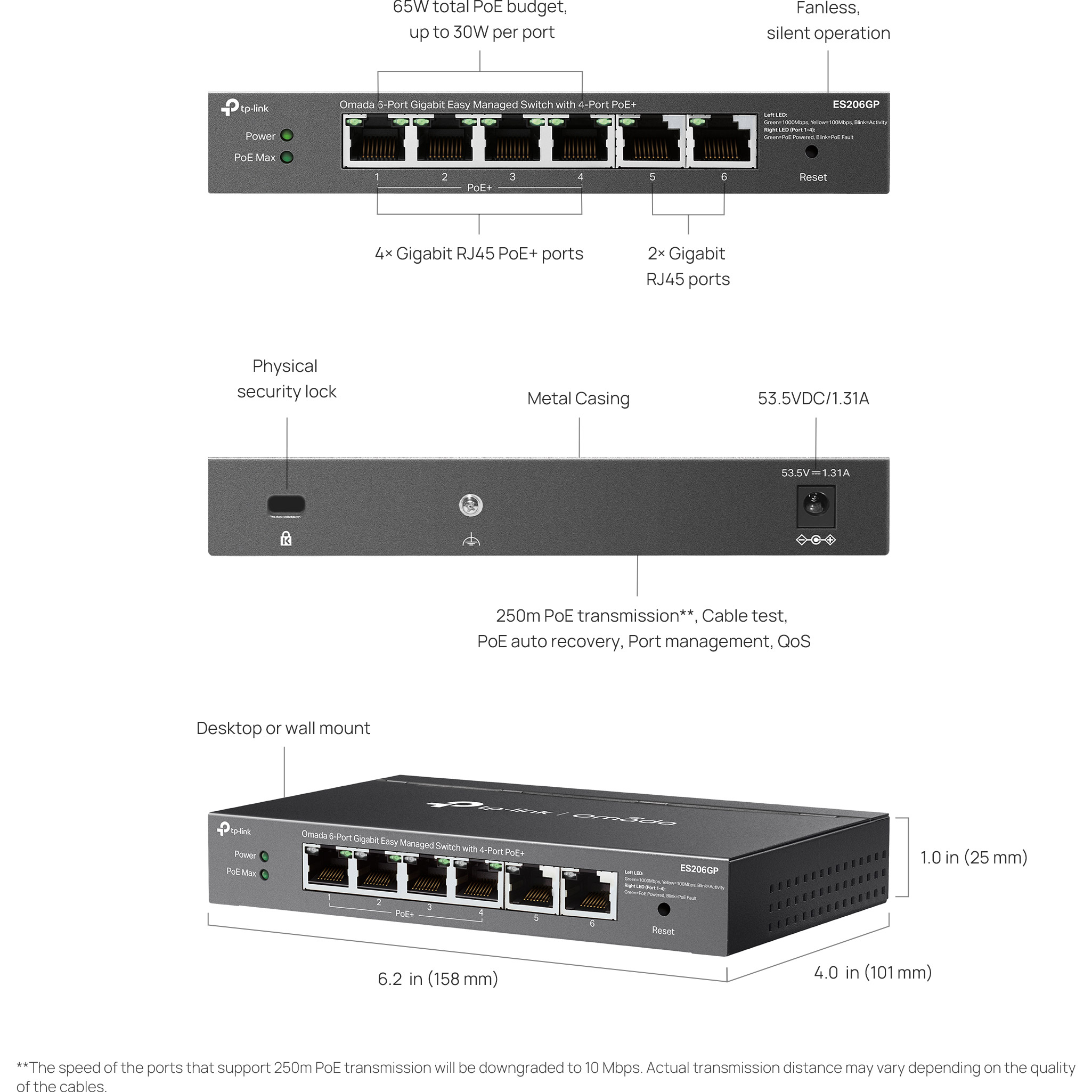 Коммутатор TP-LINK Omada ES206GP