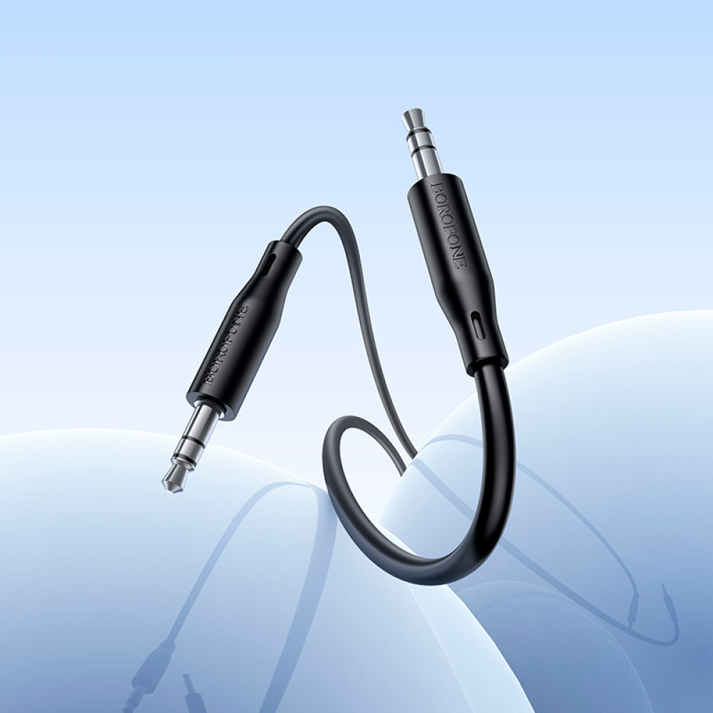 Кабель BOROFONE BL26 Standard AUX Audio Cable mini-jack 3.5mm 1м Black