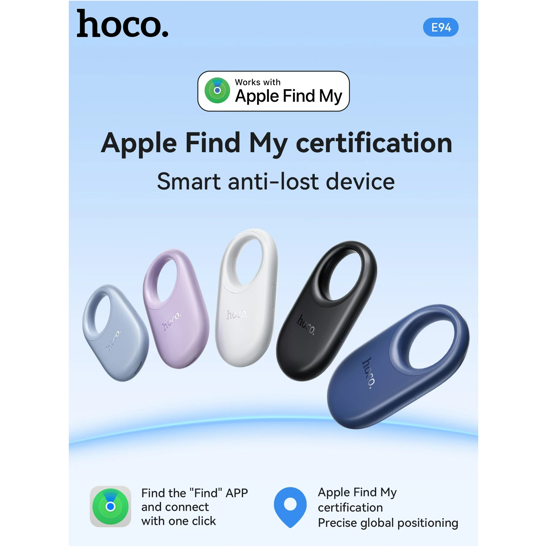 Поисковый брелок HOCO E94 Star Sapphire Blue