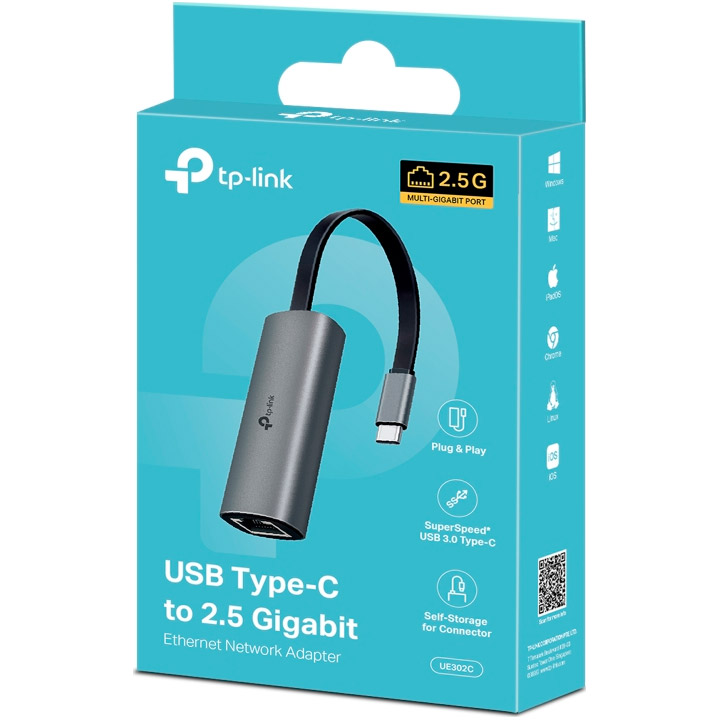 Мережевий адаптер TP-LINK UE302C USB Type-C to 2.5 Gigabit Ethernet Network Adapter