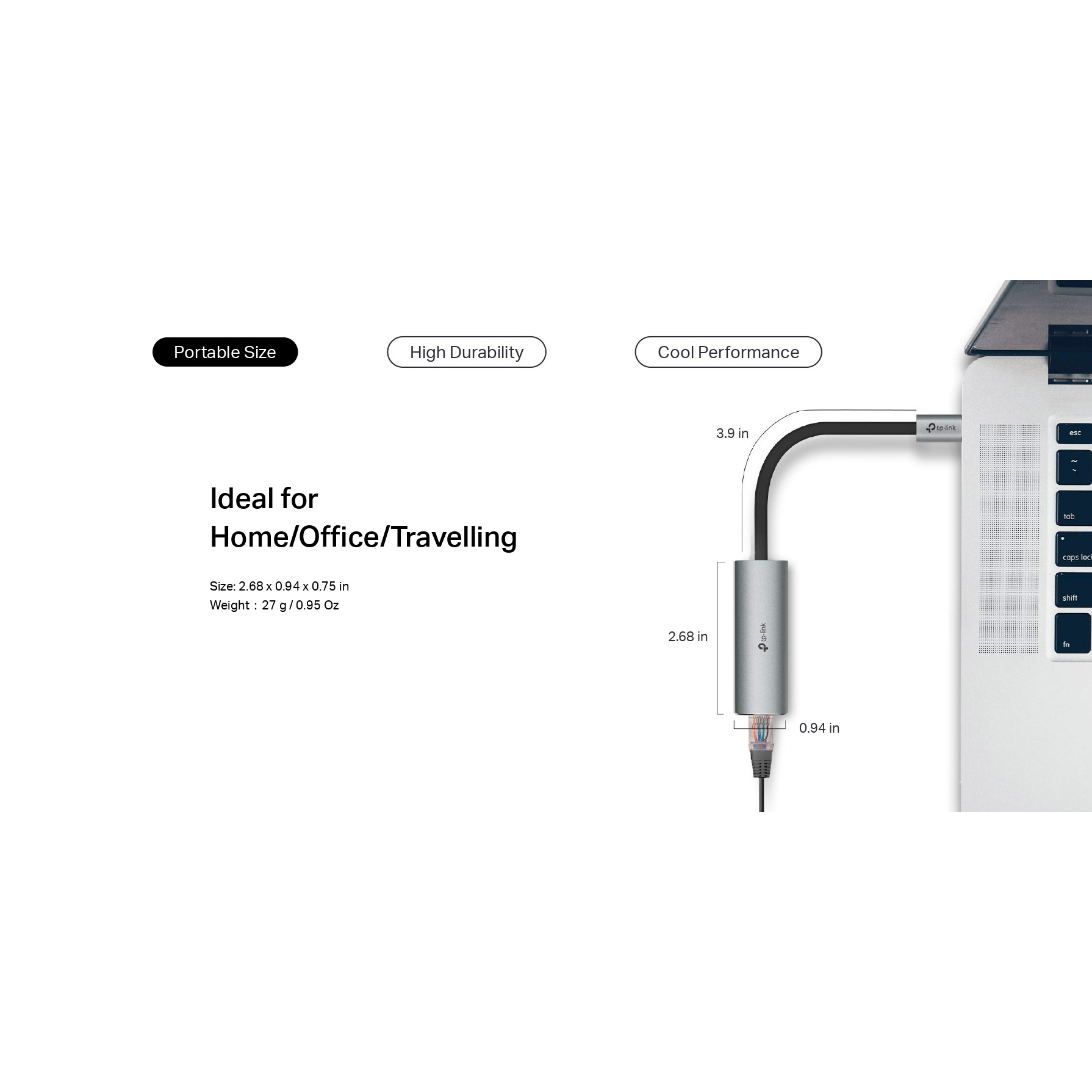 Мережевий адаптер TP-LINK UE302C USB Type-C to 2.5 Gigabit Ethernet Network Adapter