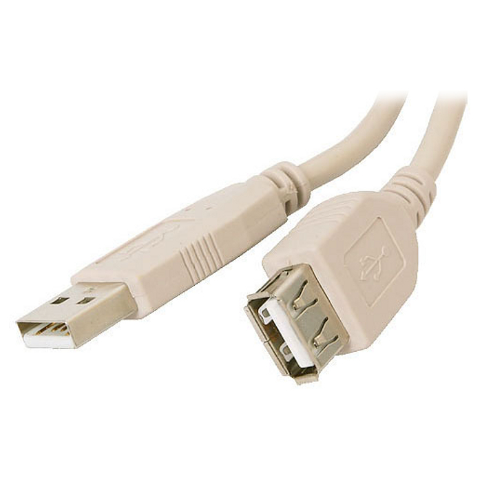 Кабель-удлинитель ATCOM USB2.0 AM/AF White 1.8м (3789)