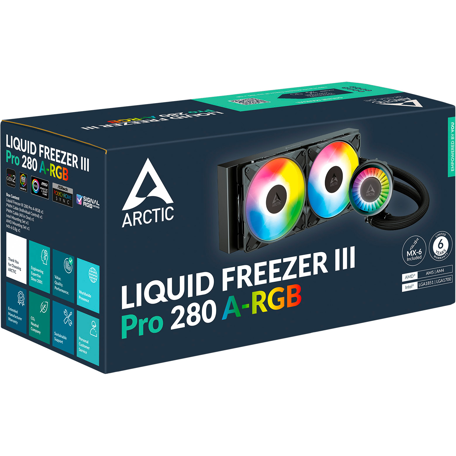 Система водяного охолодження ARCTIC Liquid Freezer III Pro 280 A-RGB Black (ACFRE00183A)