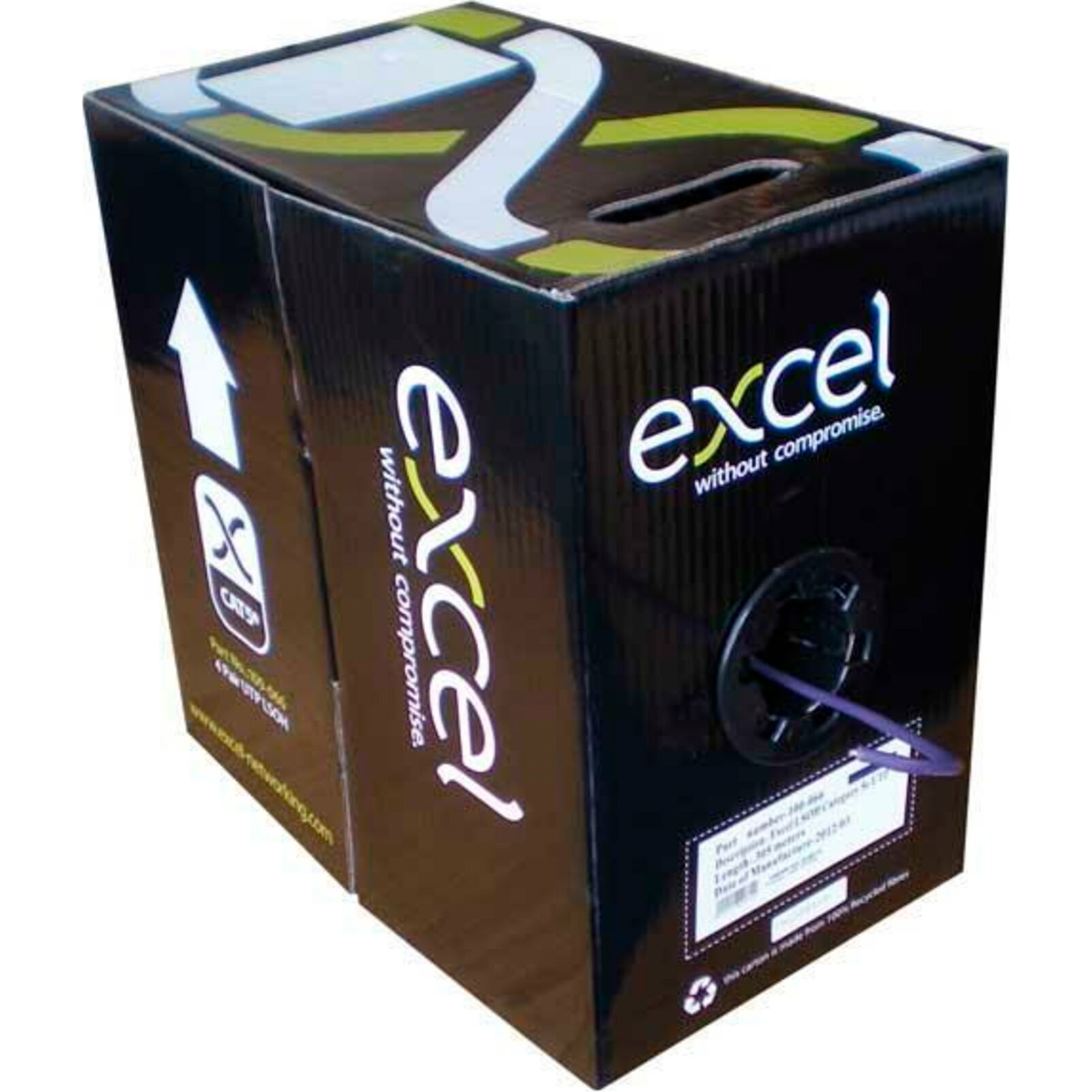 Кабель мережевий EXCEL NET UTP Cat.5e LSOH 4x2x0.51 CU фіолетовий 305м