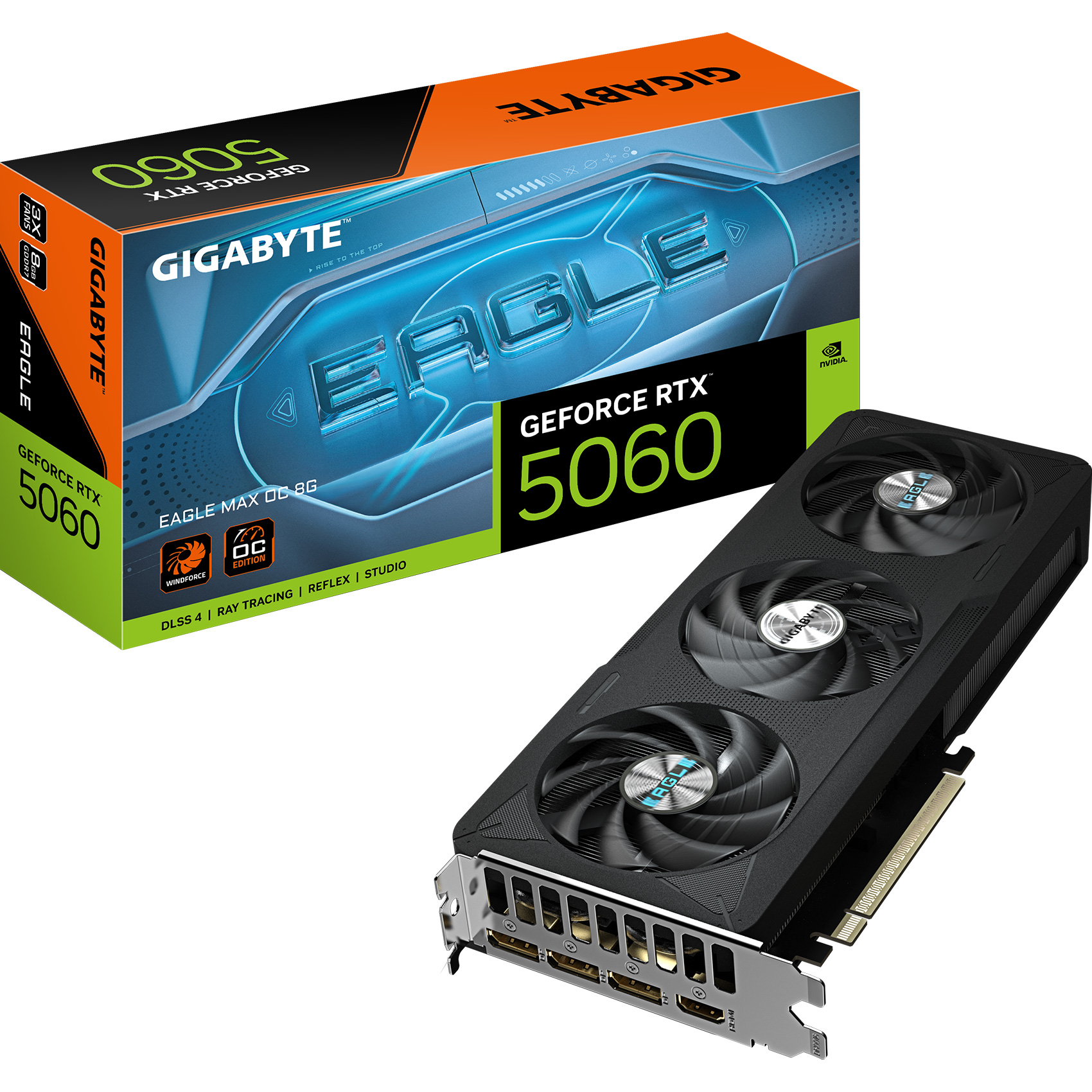 Відеокарта GIGABYTE GeForce RTX 5060 Eagle Max OC 8G (GV-N5060EAGLEMAX OC-8GD)