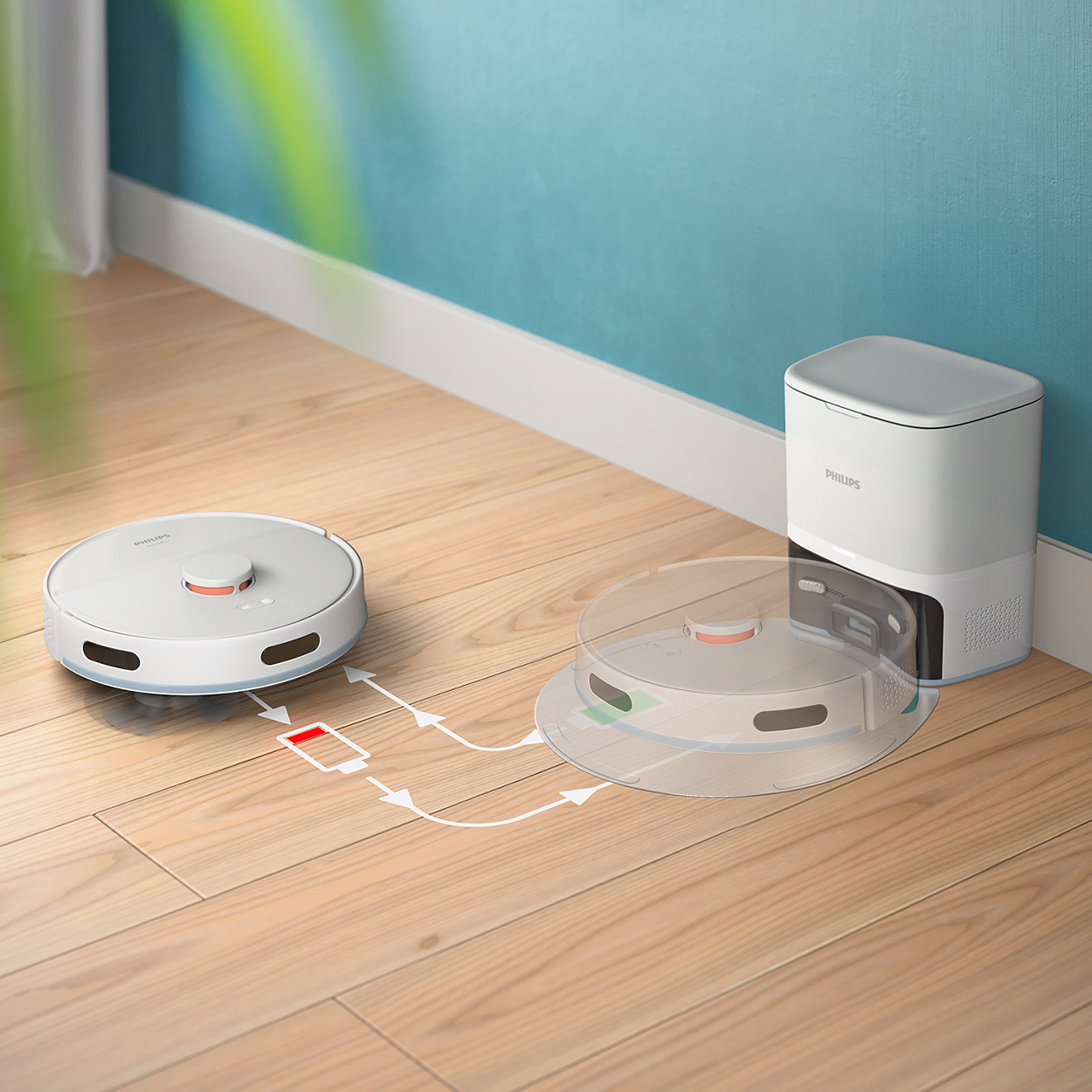 Робот-пилосос PHILIPS HomeRun 2000 White (XU2100/25)