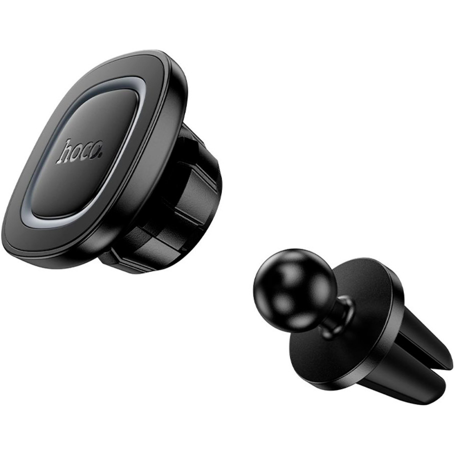 Автотримач для смартфона HOCO H72 Crown Magnetic Car Holder Air Outlet Black Metal Gray