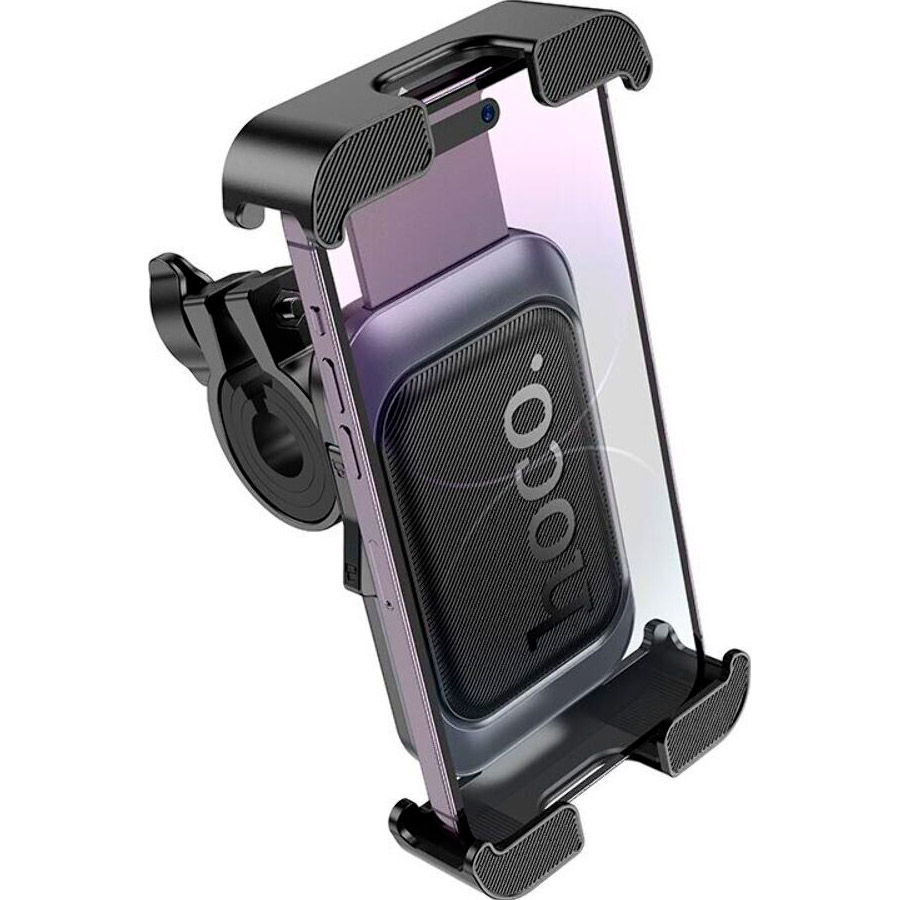 Велодержатель для смартфона HOCO H82 Vista Bicycle Motorcycle Universal Holder Black Metal Gray