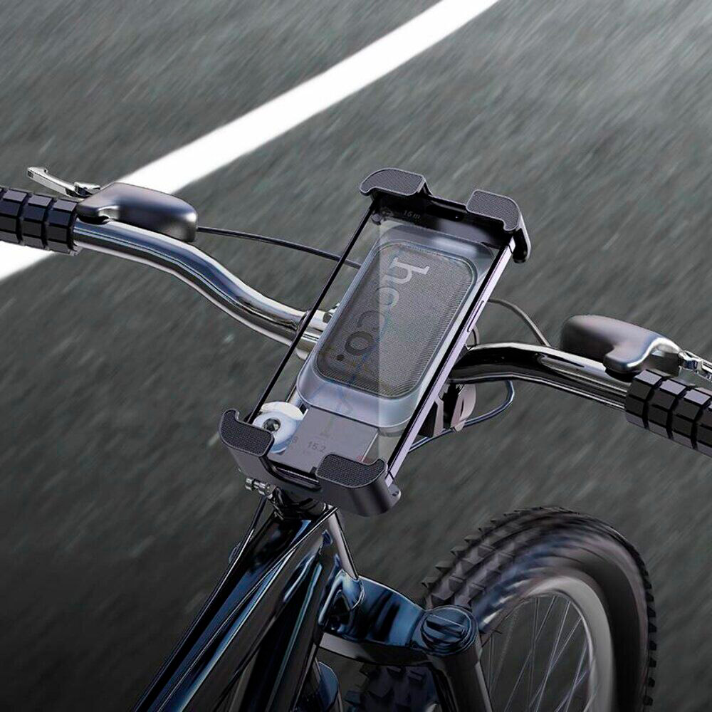 Велодержатель для смартфона HOCO H82 Vista Bicycle Motorcycle Universal Holder Black Metal Gray