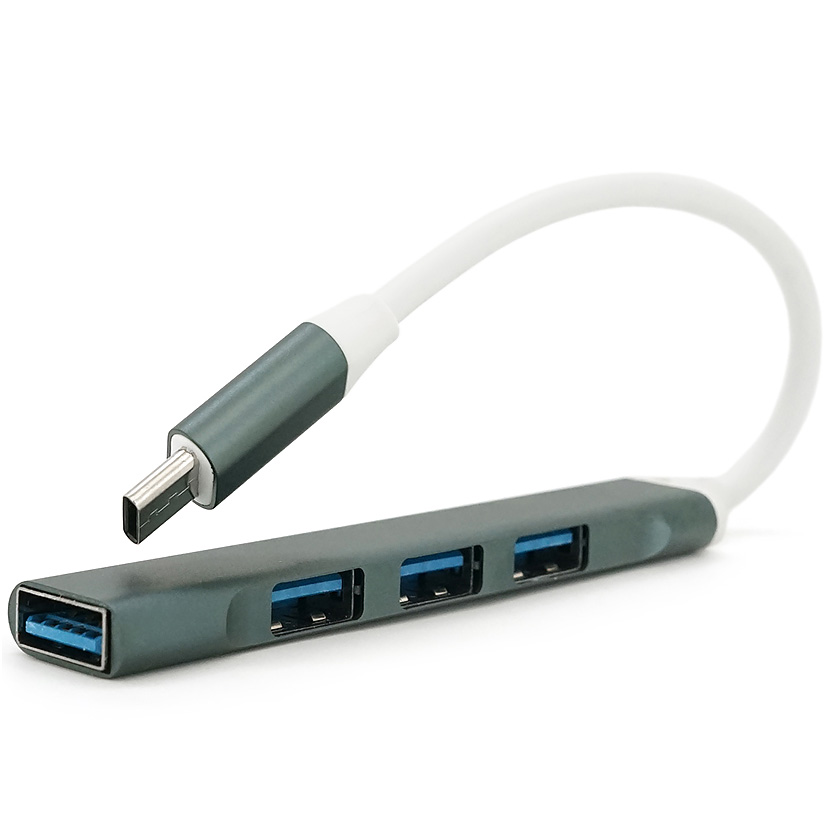 USB-хаб VOLTRONIC YT-TC3H4-B 10cm Black