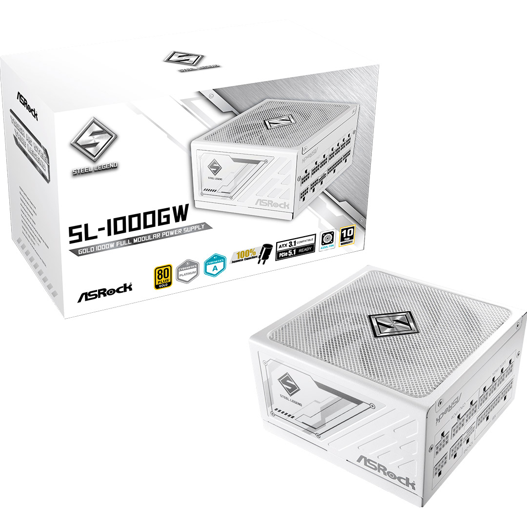 Блок живлення 1000W ASROCK Steel Legend SL-1000GW White