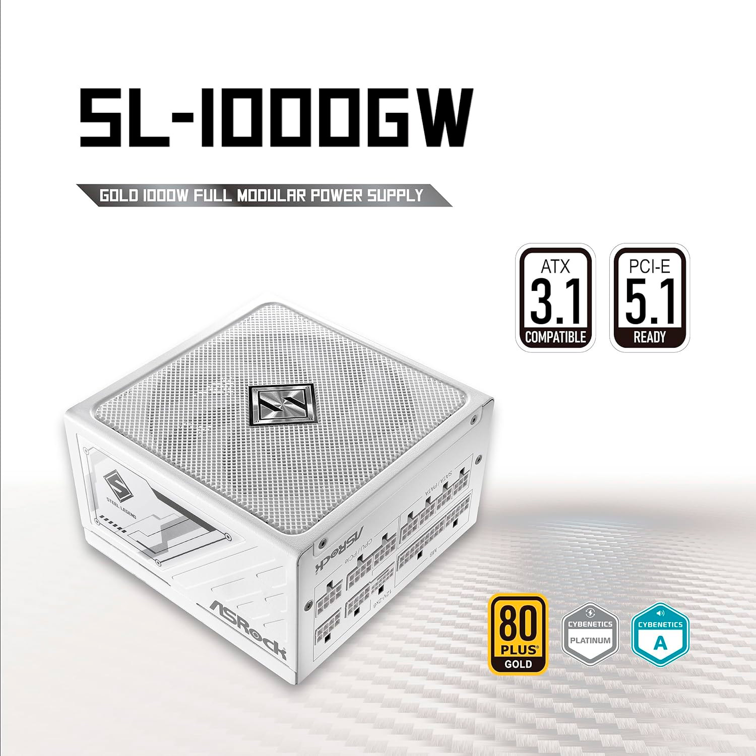 Блок живлення 1000W ASROCK Steel Legend SL-1000GW White