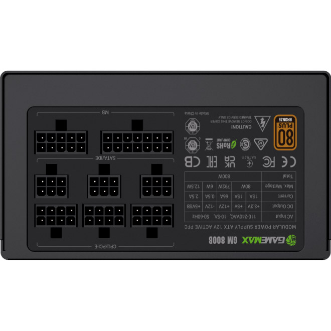 Блок живлення 800W GAMEMAX GM-800B Efficient Black