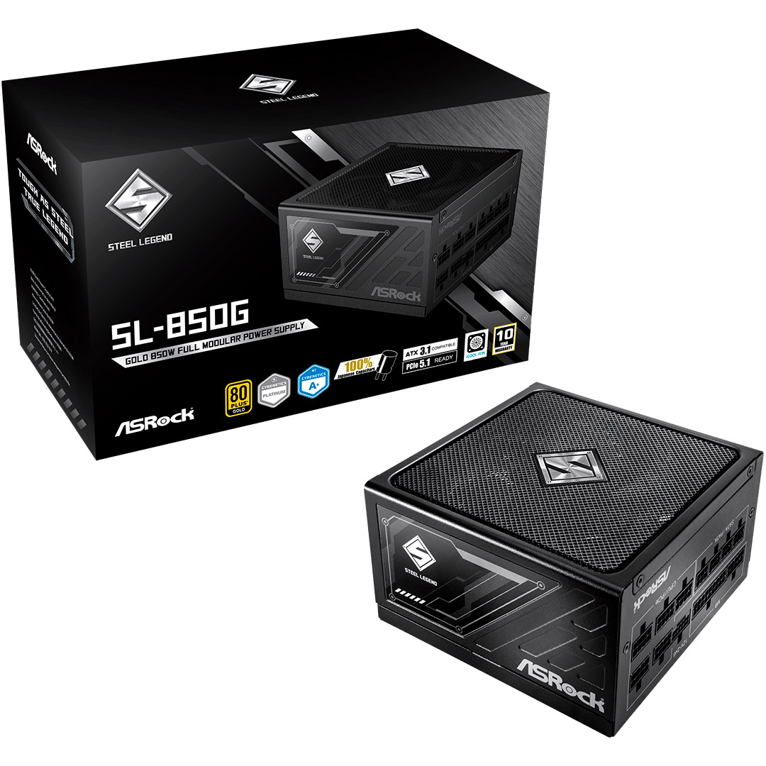 Блок живлення 850W ASROCK Steel Legend SL-850G Black