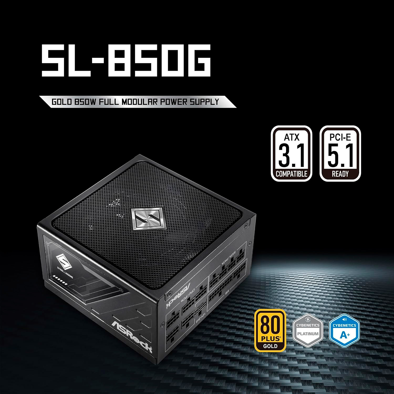 Блок живлення 850W ASROCK Steel Legend SL-850G Black