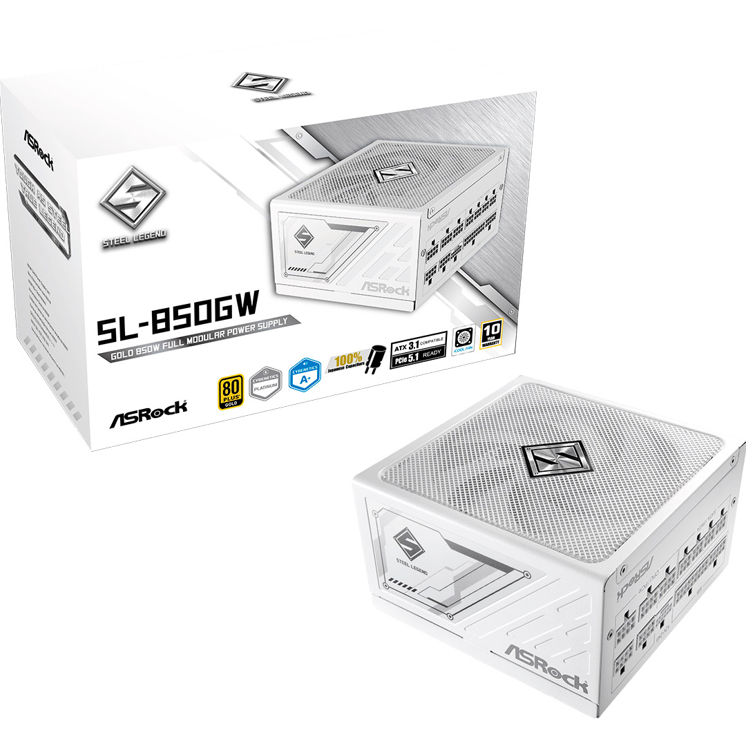 Блок живлення 850W ASROCK Steel Legend SL-850GW White