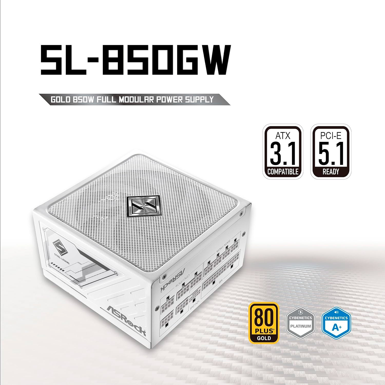 Блок живлення 850W ASROCK Steel Legend SL-850GW White