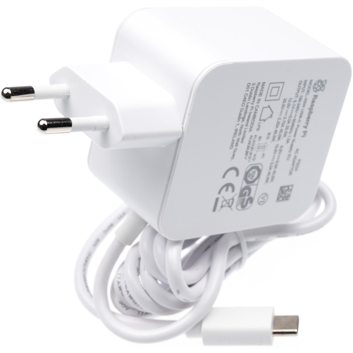 Блок живлення RASPBERRY PI 45W USB-C PD Power Supply (SC1732)