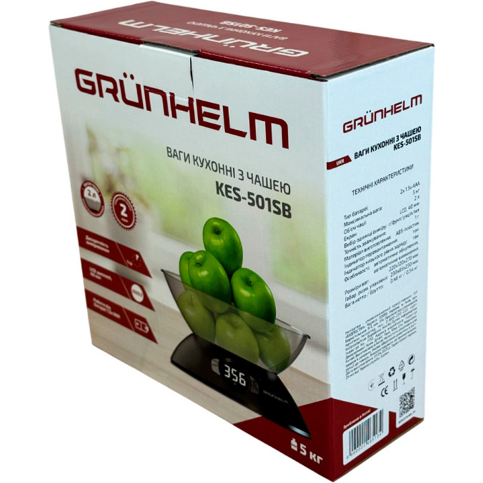 Кухонні ваги GRUNHELM KES-501SB