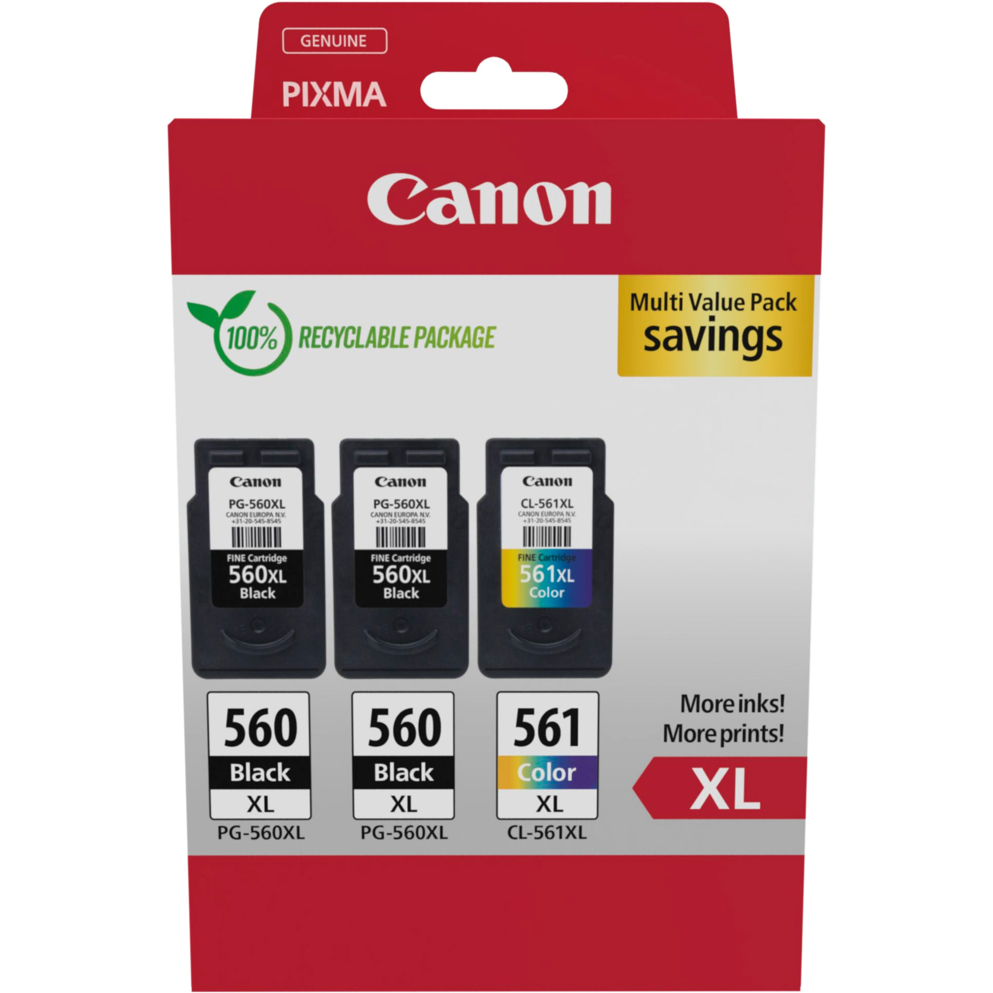 Картридж CANON PG-560XL/CL-561XL Multipack, Black+Color (3712C009)