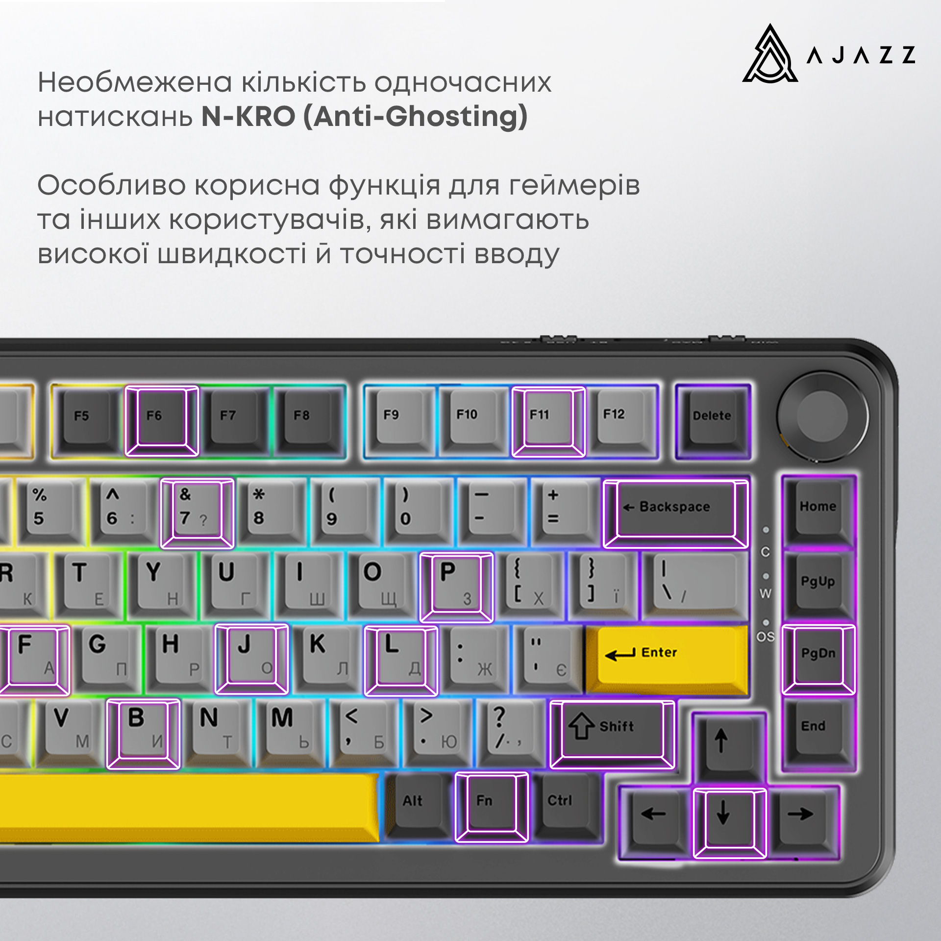 Клавіатура AJAZZ AK820 Max Magnetic Switch Gray